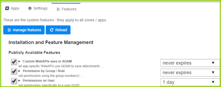 New: Features Management in 2sxc 9.30